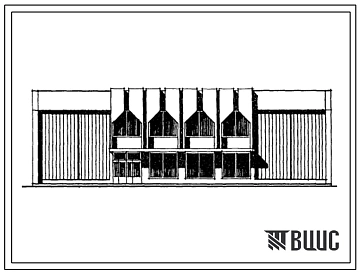 Типовой проект 262-12-226с.83 Сельский клуб с залом на 200 мест. Для строительства в 1В климатическом подрайоне, 2 и 3 климатических районах сейсмичностью 7 и 8 баллов
