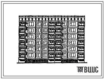 Типовой проект 97-0398.13.89 Блок-секция 6-этажная 36-квартирная рядовая меридиональная с квартирами в двух уровнях для строительства в городах Братске и Усть-Илимске