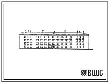 Типовой проект У-406-56 Четырехэтажное общежитие на 411 человек
