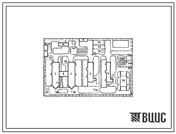 Типовой проект 819-65 Фермы крупного рогатого скота молочного направления на 400, 600 и 800 коров привязного содержания (с выращиванием ремонтного молодняка). Генеральные планы.