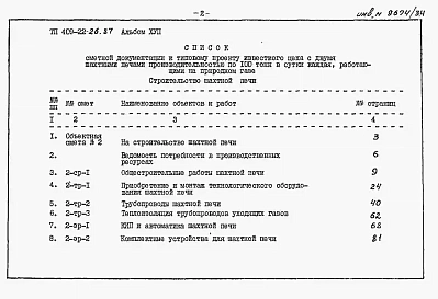 Альбом 17 Шахтная известеобжигательная печь. Сметы Часть 1