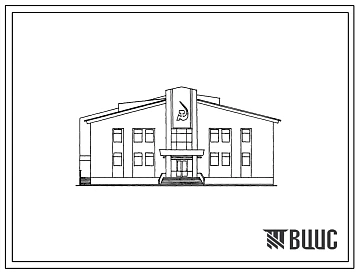 Типовой проект 266-21-42м.84 Административное здание. Стены брусчатые. Для строительства в 1А, 11Б, 1Г климатических подрайонах на вечномерзлых грунтах, используемых по принципу 1