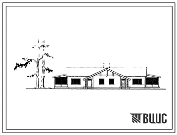 Типовой проект 181-43-1 Одноэтажный двухквартирный блокированный дом с трехкомнатными квартирами. Для строительства во 2 и 3 климатических районах.