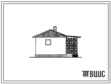 Типовой проект 184-000-38с Однокомнатный садовый летний домик. Для строительства в районах сейсмичностью 7,8 и 9 баллов