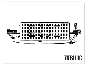 Типовой проект 1М-438АС-1/68 Пятиэтажный трехсекционный жилой дом на 55 квартир со стенами из пильного известняка (однакомнатных-5, двухкомнатных-35, трехкомнатных-15).