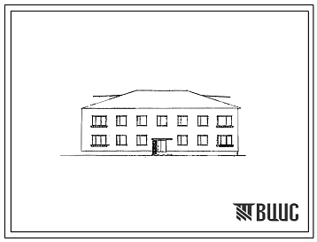 Типовой проект 114-12-58 Двухэтажный восьмиквартирный дом с двух- и трехкомнатными квартирами.