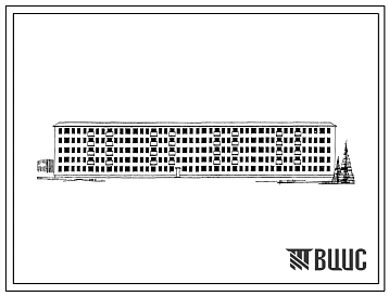 Типовой проект 1-447С-39  Пятиэтажный жилой дом на 129(128)квартир со стенами из кирпича (вариант со встроенно-пристроенным блоком I).
