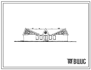 Типовой проект 284-1-178 Сельский комплексный приемный пункт на 3 рабочих места с жилыми помещениями для приемщика. Здание одноэтажное. Стены из кирпича.