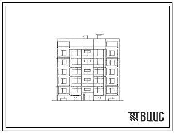 Типовой проект 190-01с.13.87 Блок-секция рядовая 15-квартирная 1-2-3 (Шаг поперечных стен 3,6 м СТЕНЫ ИЗ ТРЕХСЛОЙНЫХ ШЛАКОБЕТОННЫХ ПАНЕЛЕЙ, Ориентация широтная, Сейсмичность 9 баллов, Пятиэтажные)