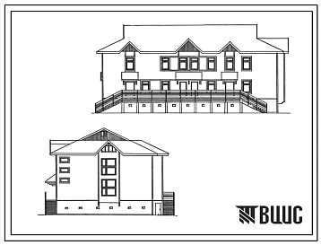 Типовой проект 256-4-76м.13.91 Амбулатория на 3  врачебных должности с лечебно-реабилитационным блоком для охотников и оленеводов. Для северных районов Красноярского края. Грунты вечномерзлые. Здание двухэтажное. Стены из бруса.