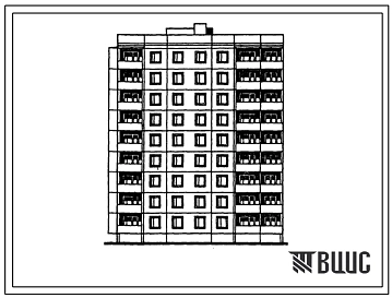 Типовой проект 96-061п.85 Блок-секция угловая торцевая 9-этажная 36-квартирная левая. Для строительства в 3В климатическом подрайоне (г.Волгодонск) на грунтах 2 типа просадочности.