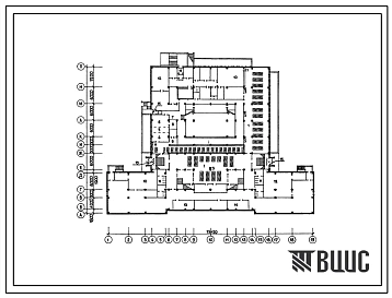 Типовой проект П-4-500(222-1-665.88) Хозяйственно-бытовые помещения в подвале школы на 33 класса (1266 учащихся)в конструкциях серии 1.020-1(83), (убежище на 500 человек, размеры убежища 73,12м на 53,4м, режимы вентиляции 1,2).
