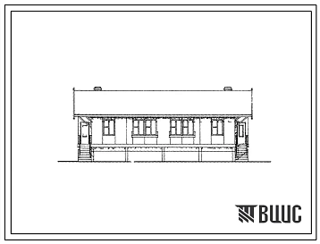 Типовой проект 181-115-77см Одноэтажный жилой дом на 2 квартиры типа 3Б для строительства в 1В и Д климатических подрайонах Байкало-Амурской магистрали сейсмичностью 7 и 8 баллов с вечномерзлыми грунтами