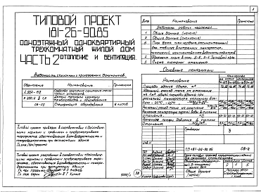 Альбом 1 Части 0, 01, 02, 03, 1, 2, 3, 4, 5, 6 Общая часть. Архитектурно-строительные решения. Отопление и вентиляция. Внутренний водопровод и канализация. Газоснабжение. Электрооборудование. Связь и сигнализация