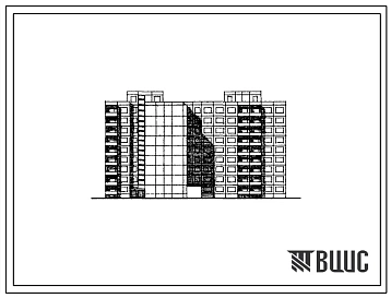 Типовой проект 121-070/1 Блок-секция девятиэтажная 72-квартирная угловая с торцевыми окончаниями (однокомнатных 1Б — 9, двухкомнатных 2Б — 19, трехкомнатных 3Б — 20, четырехкомнатных 4Б — 24). Для строительства во II климатическом районе Эстонской ССР.