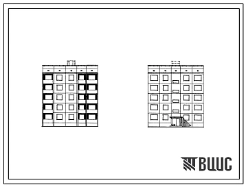 Типовой проект 94-018 5-этажная крупнопанельная рядовая и торцевая, правая блок-секция на 10 квартир 3Б.4Б (трехкомнатных-5, четырехкомнатных-5). Для строительства во 2 и 3 климатических районах Украинской ССР.