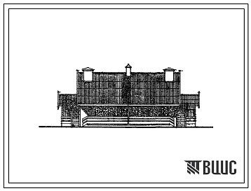 Типовой проект 183-47-25с.84 1-этажный 2-квартирный блокированный жилой дом с 3-комнатными квартирами типа 3Б. Для строительства в 1Д климатическом подрайоне сейсмичностью 7 и 8 баллов.