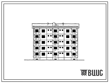 Типовой проект 69-019с/1 Пятиэтажная блок-секция на 10 квартир (четырехкомнатных 4Б-5, пятикомнатных 5Б-5). Для строительства в г.Алма-Ата, в районе сейсмичностью 9 баллов