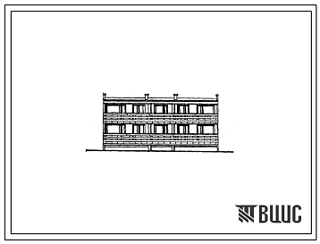 Типовой проект 103-012.13.86 Двухэтажная блок-секция рядовая на 4 квартиры.