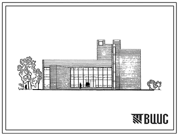 Типовой проект 264-12-107/75 Городской клуб с залом на 400 мест, для строительства в 1В климатическом подрайоне, 2 и 3 климатических районах