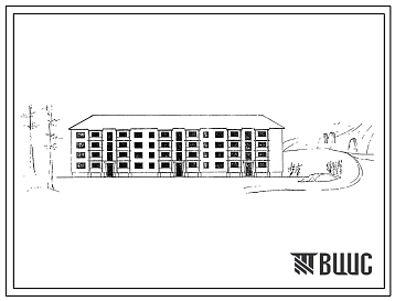 Типовой проект 113-011-5/66 Четырехэтажный трехсекционный жилой дом на 32 квартиры со стенами из крупных керамзитобетонных блоков.