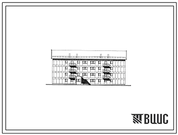 Типовой проект 163-47-27с.85 4-этажное общежитие на 100 человек (с жилыми комнатами на 2 и 3 человека) со стенами из крупных легкобетонных блоков (серия 47) для семейной молодежи. Для строительства в 1В климатическом подрайоне, 2 климатическом районе
