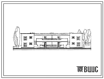 Типовой проект 154-40-40с Двухэтажный жилой дом для малосемейных с 1 и 2 комнатными квартирами галерейного типа (однокомнатных 1Б — 4, двухкомнатных 2Б — 4). Для строительства в районах сейсмичностью 7 и 8 баллов.