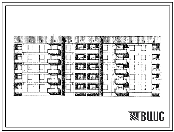 Типовой проект 87-0115П 5-этажная поворотная прямая блок-секция на 30 квартир (П-1Б.3А.3Б и 1Б.3А.3Б)