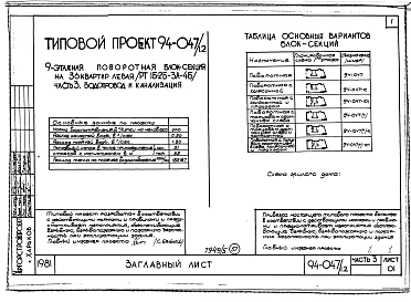 Альбом 5 Часть 1 Архитектурно-строительные чертежи выше отм.0.000. Часть 2 Отопление и вентиляция Раздел 2-1 С радиаторами и конвекторами. Часть 3 Водопровод и канализация. Часть 4 Газопровод Часть 5 Электрооборудование. Часть 6 Слаботочные устройства