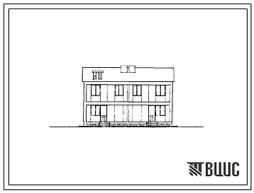Типовой проект 143-18-17с Двухэтажный дом на 2 четырехкомнатные квартиры типа 4Б в двух уровнях. Для строительства в 3В климатическом подрайоне, 4 климатическом районе Армянской ССР сейсмичностью 7 и 8 баллов