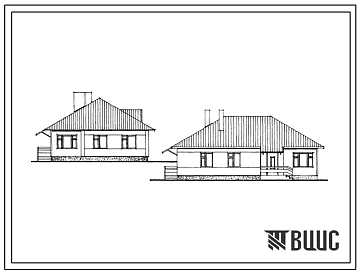 Типовой проект 181-26-104.13.87 Одноквартирный одноэтажный жилой дом с четырехкомнатной квартирой для строительства в Полтавской области