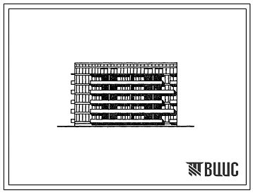 Типовой проект 67-018с.86 Пятиэтажная двойная блок-секция торцовая на 25 квартир 1Б, 2Б, 3Б-2Б, 3Б (левая)