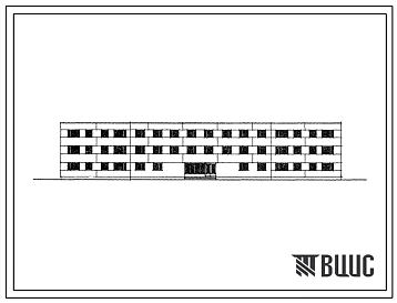 Типовой проект 163-80-64 Трехэтажное общежитие на 117 мест для строительства во 2А и 2Б климатических подрайонах Эстонской ССР