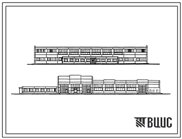 Типовой проект 816-1-10 Центральная ремонтная мастерская в блоке с гаражом для хозяйств с парком 100 тракторов