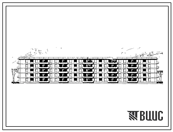 Типовой проект 113-64-23с Пятиэтажный шестисекционный 60 квартирный жилой дом комбинированной конструкции с квартирами 2Б, 3Б, 4Б и 5Б.