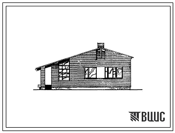 Типовой проект 184-16-86.85 Дом с двухкомнатной квартирой. Общая площадь 51 м2 (СТЕНЫ ИЗ КИРПИЧА, Перекрытия железобетонные. Полное инженерное благоустройство, Одноэтажные, Мансардные, Секционные дома Двухэтажные, Хозяйственные строения)