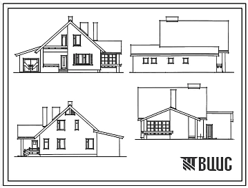 Типовой проект 144-12-235.91 Дом с четырехкомнатной квартирой, с пристроенными гаражом и хозпостройкой. Общая площадь квартиры 127 м2