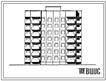 Типовой проект 90-0299.3.13.90 Блок-секция 7-этажная 28-квартирная рядовая 2-2-3-3 (для строительства в г. Омске и Омской области) Конструктивный вариант свайных фундаментов N=350 kH