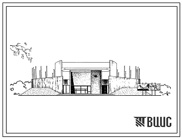 Типовой проект 260-13-63 Киноплощадка на 800 мест. Подпорные стены из бетонных блоков.