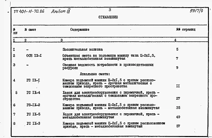 Альбом 9 Подъемная машина типа Ц-2х1,5. Сметы и ведомости потребности в материалах