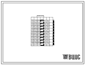 Типовой проект 138-013с/1.2 Блок-секция 9-этажная 35-квартирная торцовая правая 1Б.2Б.2Б.3А для Сахалинской области
