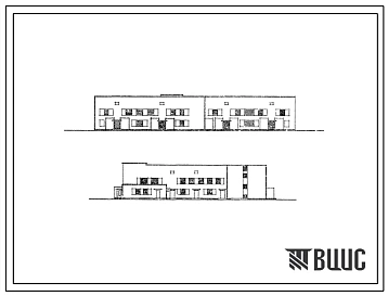 Типовой проект 254-1-122.83 Инфекционный корпус на 40 коек центральной районной больницы на 250 коек с поликлиникой на 500 посещений в смену. Здание двухэтажное. Стены из кирпича.