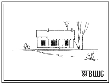 Типовой проект 185-42-44с/69 1-этажный 1-квартирный 4-комнатный жилой дом для строительства в 4 строительно-климатической зоне, в районах с сейсмичностью 7 и 8 баллов.