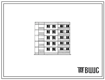 Типовой проект 102-035 Пятиэтажная торцевая левая блок-секция на 15 квартир (однокомнатных 1А-5, двухкомнатных 2Б-5, трехкомнатных 3Б-5). Для строительства в 3Б климатическом подрайоне Молдавской ССР