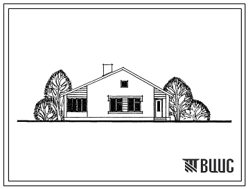 Типовой проект 184-24-85/1 Одноэтажный жилой дом с трехкомнатной квартирой для индивидуальных застройщиков. Для строительства во 2 и 3 климатических районах Украинской ССР