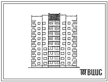 Типовой проект 236-04.13.89 Блок-секция 9-этажная 36-квартирная Р-1.1.3.3 рядовая для строительства во Львовской области
