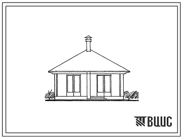 Типовой проект 184-000-10с Двухкомнатный дом для переселенцев для строительства во IIВ и IIIБ климатических подрайонах сейсмичностью 7 и 8 баллов.