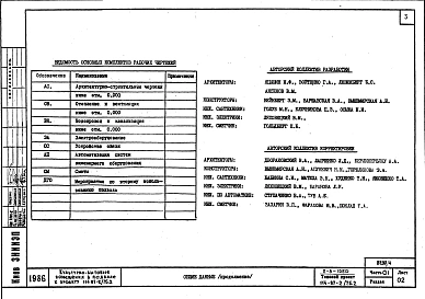 Альбом 01.1.87  Часть 01 Чертежи ниже отм. 0.000 Вариант с помещениями культурно-бытового обслуживания, размещаемых в подвале на отм. -3.030