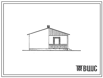 Типовой проект 184-000-625с.87 Одноэтажный однокомнатный летний садовый домик. Для строительства в сельской местности