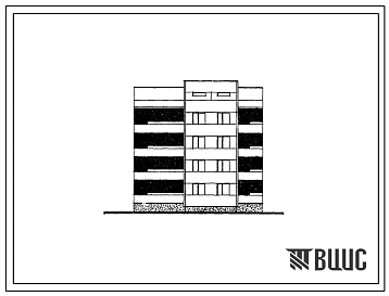 Типовой проект 26-052/1 Четырехэтажная блок-секция рядовая на 8 квартир (трехкомнатных 3А-4, четырехкомнатных 4А-4). Для строительства во 2 и 3  климатических районах Украинской ССР